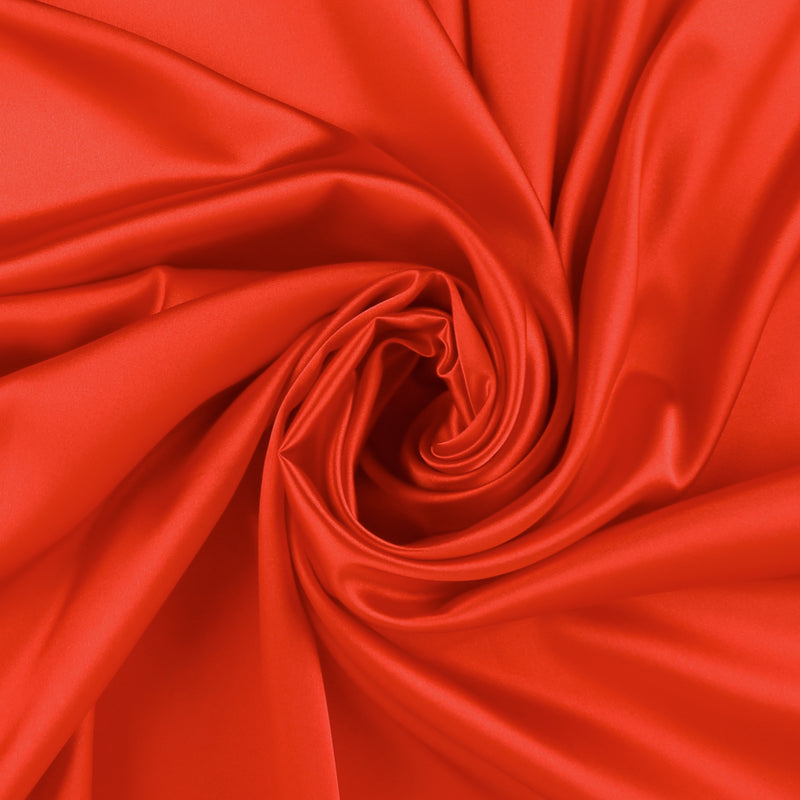Stretch Matte Satin - CLICHY - Fiery Red