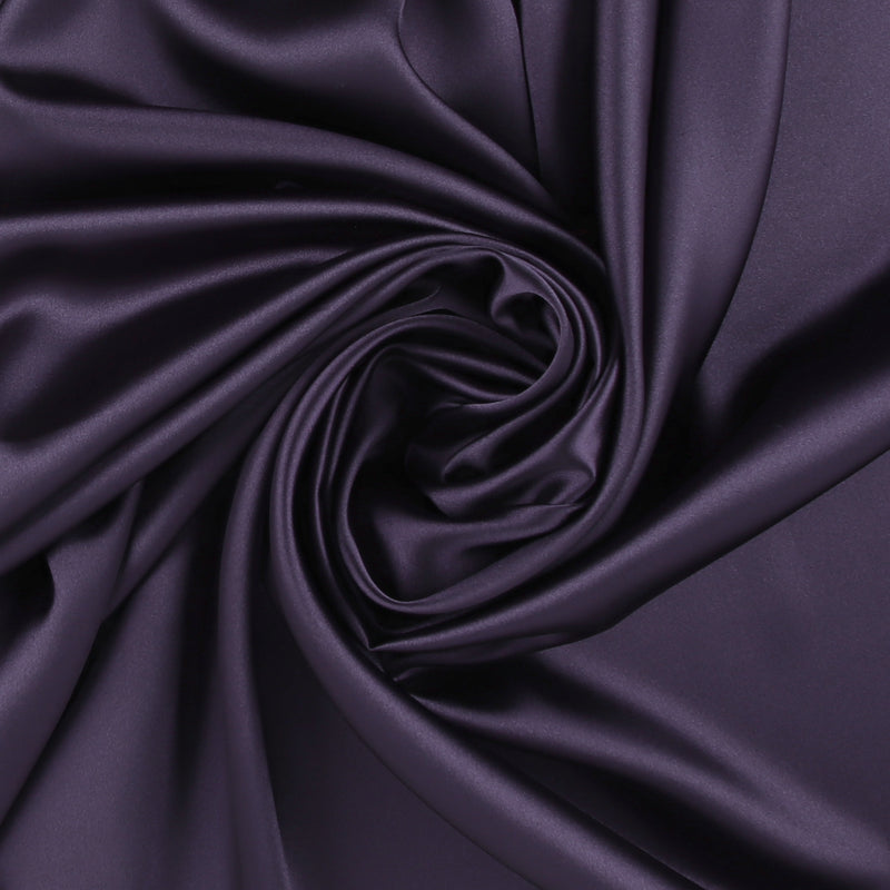 Stretch Matte Satin - CLICHY - Dark Plum