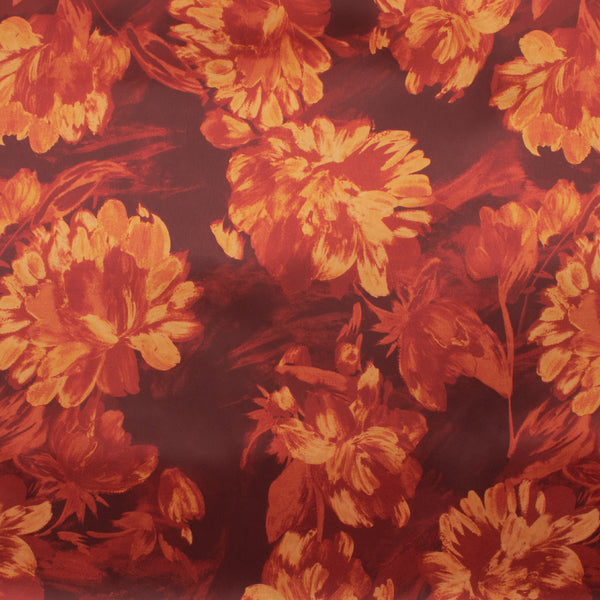 Printed Satin - GEMELLA - 001 - Merlot