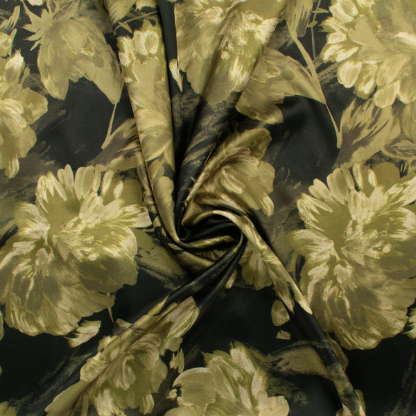 Printed Satin - GEMELLA - 002 - Black
