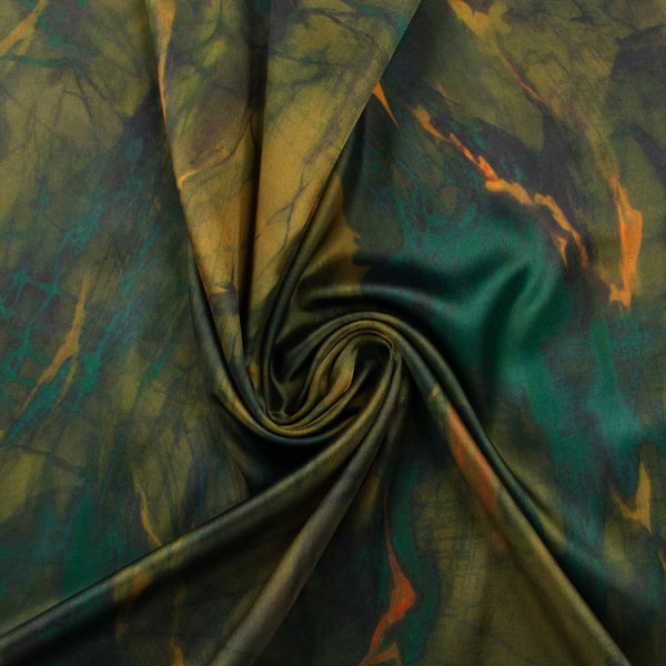 Printed Satin - GEMELLA - 003 - Green
