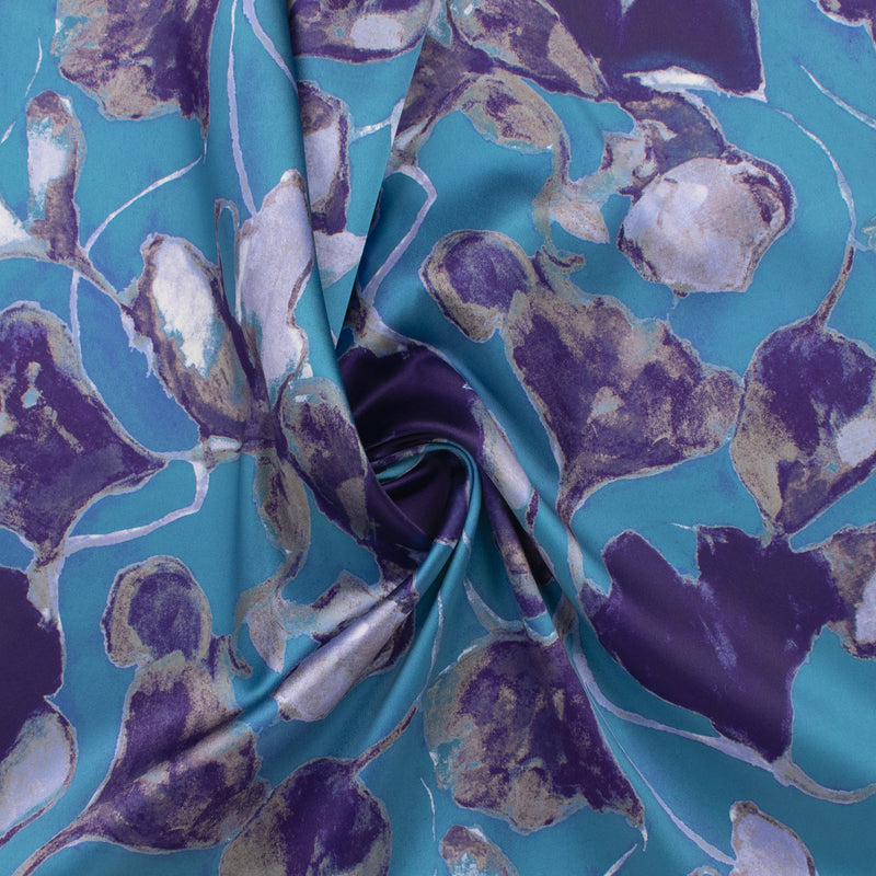 Printed Satin - GEMELLA - 005 - Blue