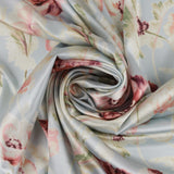 Printed Satin - COVENT GARDEN - 002 - Light Blue