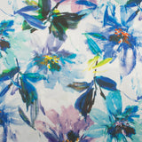 Printed Satin - ELEGANZA - 004 - Blue