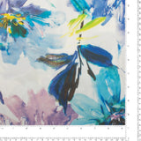 Printed Satin - ELEGANZA - 004 - Blue