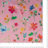 Satin imprimé - ELEGANZA - 006 - Rose
