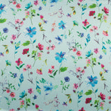 Printed Satin - ELEGANZA - 007 - Aqua