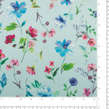 Printed Satin - ELEGANZA - 007 - Aqua