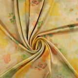 Printed Satin - ELEGANZA - 008 - Yellow