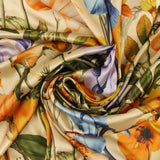 Printed Satin - LAST DANCE - 002 - Champagne