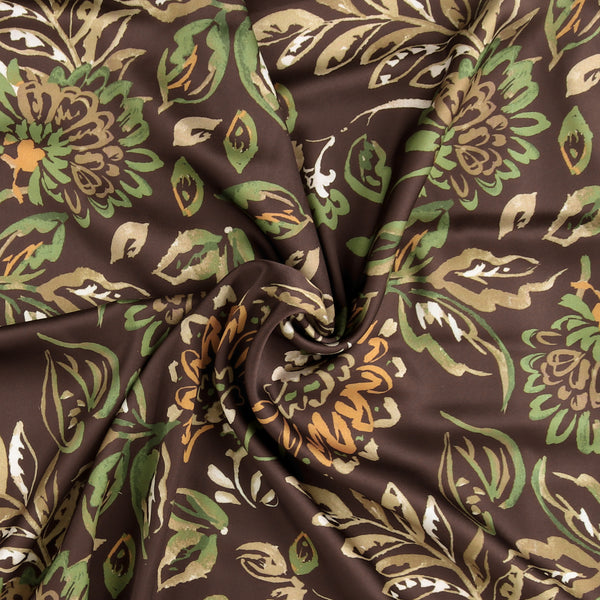Satin Print - AROMA - 077 - Chocolate