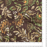 Satin imprimé - ARÔME - 077 - Chocolat