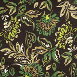 Satin Print - VERDE - 077 - Black