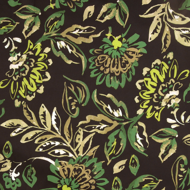 Satin Print - VERDE - 077 - Black