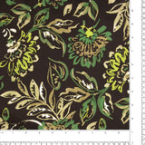 Satin Print - VERDE - 077 - Black