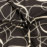 Satin imprimé - CLARISSA - 003 - Noir