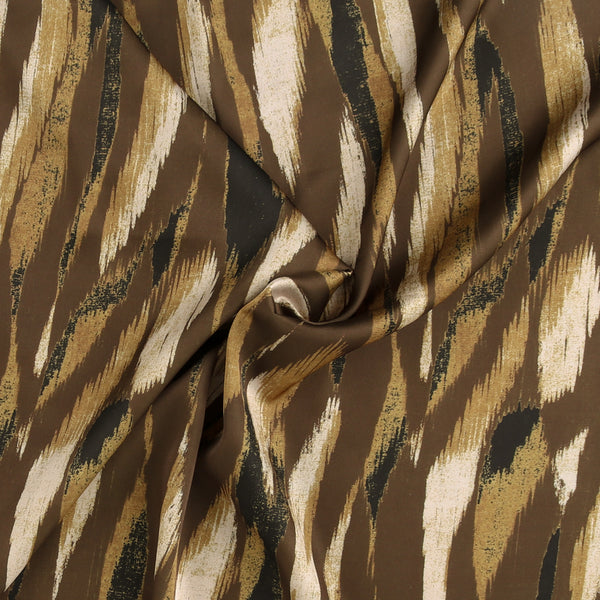 Satin Print - CLARISSA - 004 - Coffee