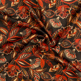 Satin imprimé - CLARISSA - 005 - Noir