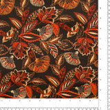 Satin imprimé - CLARISSA - 005 - Noir