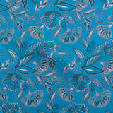 Satin imprimé - CLARISSA - 006 - Bleu Armée de l'Air