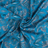 Satin imprimé - CLARISSA - 006 - Bleu Armée de l'Air