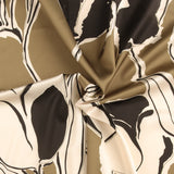 Satin imprimé - CLARISSA - 007 - Taupe