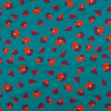 Satin imprimé - CLARISSA - 010 - Sarcelle