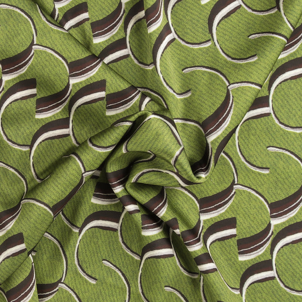 Satin Print - CLARISSA - 012 - Moss