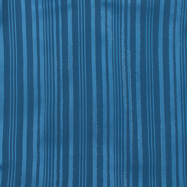 Striped Chiffon Solid - CANNES - 001 - Medium Denim