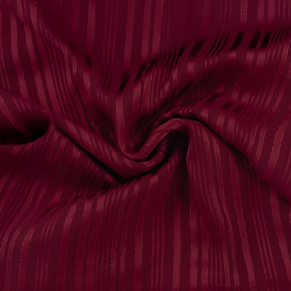 Striped Chiffon Solid - CANNES - 003 - Burgundy