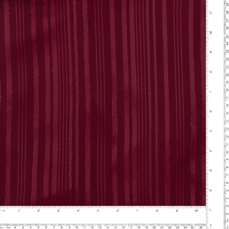 Striped Chiffon Solid - CANNES - 003 - Burgundy