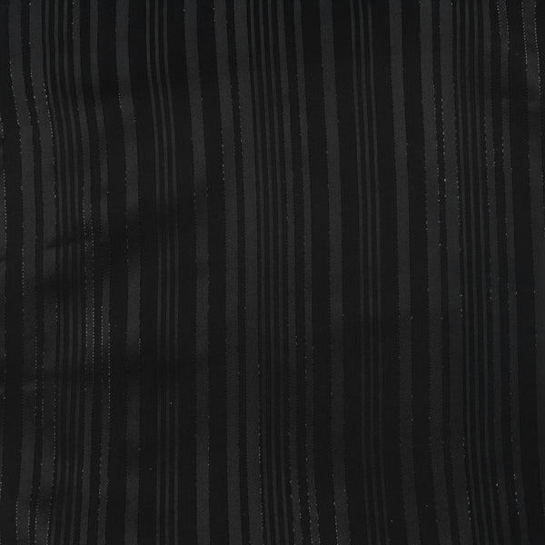 Striped Chiffon Solid - CANNES - 004 - Black