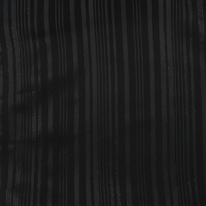 Striped Chiffon Solid - CANNES - 004 - Black