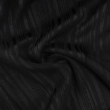 Striped Chiffon Solid - CANNES - 004 - Black