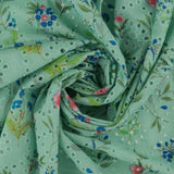 Printed Cotton Embroidery - COVENT GARDEN - 002 - Aqua
