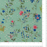 Printed Cotton Embroidery - COVENT GARDEN - 002 - Aqua