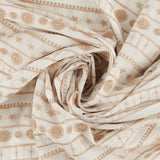 Cotton Voile Embroidery - IN BLOOM - 001 - Tan