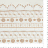 Cotton Voile Embroidery - IN BLOOM - 001 - Tan