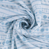 Cotton Voile Embroidery - IN BLOOM - 003 - Blue