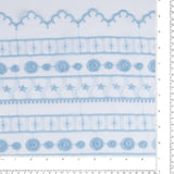 Cotton Voile Embroidery - IN BLOOM - 003 - Blue