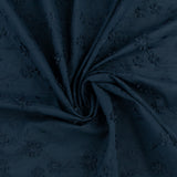 Cotton 3D Embroidery - IN BLOOM - 001 - Navy