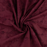 Cotton 3D Embroidery - IN BLOOM - 002 - Wine