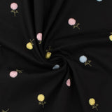 Cotton poplin Embroidery - IN BLOOM - 001 - Black