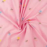 Cotton poplin Embroidery - IN BLOOM - 003 - Pink