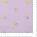 Cotton poplin Embroidery - IN BLOOM - 004 - Lilac