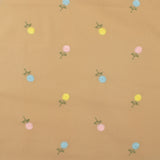 Cotton poplin Embroidery - IN BLOOM - 005 - Tan
