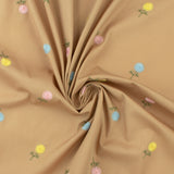 Cotton poplin Embroidery - IN BLOOM - 005 - Tan