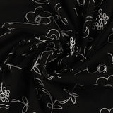 Cotton Embroidery - IN BLOOM - 002 - Black