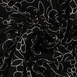 Coton Brodé - EN FLEUR - 003 - Noir