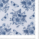 Voile de coton imprimé - BLEUS DU QUOTIDIEN - 001 - Bleu Foncé